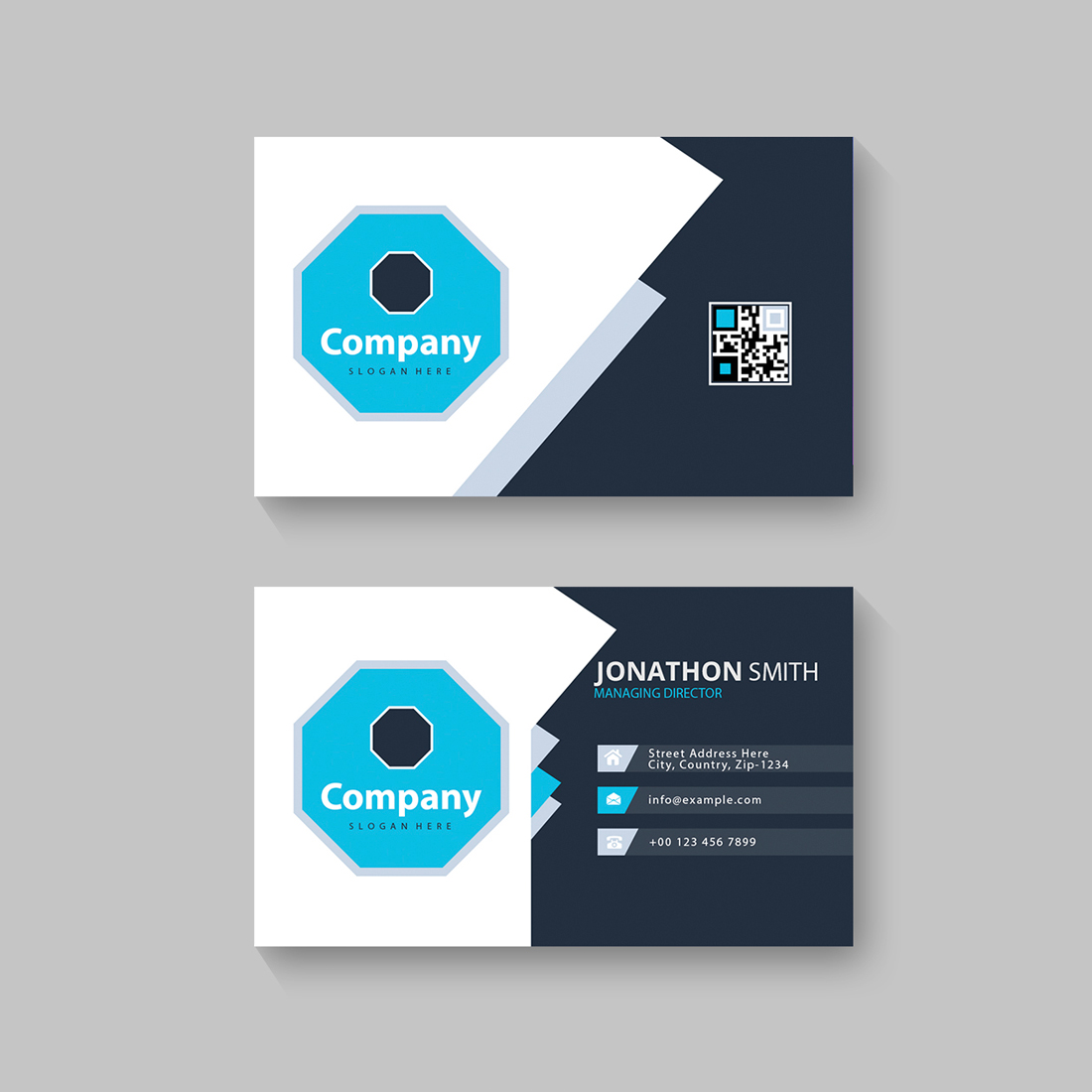 modern creative business card and name card,horizontal simple clean template vector design preview image.