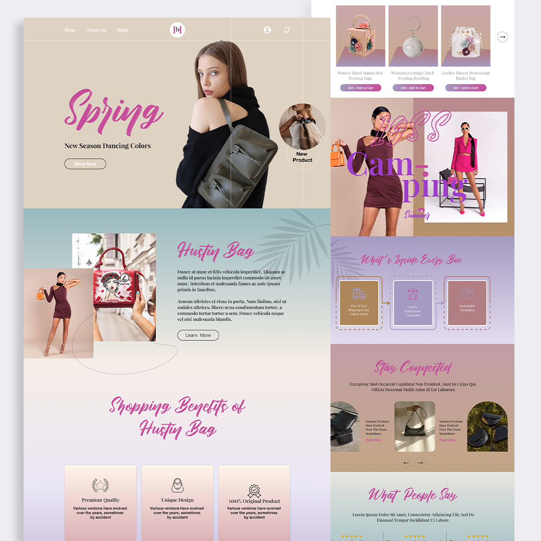 Ecommerce Website PSD & XD Templates cover image.