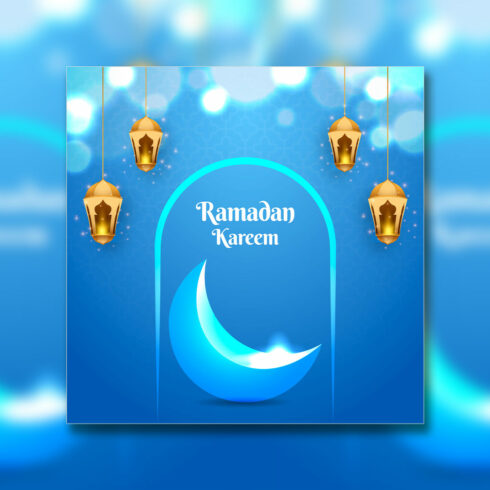 Ramadan Kareem traditional Islamic festival religious social media banner cover image.