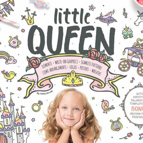 Little Queen- cute princess graphics cover image.
