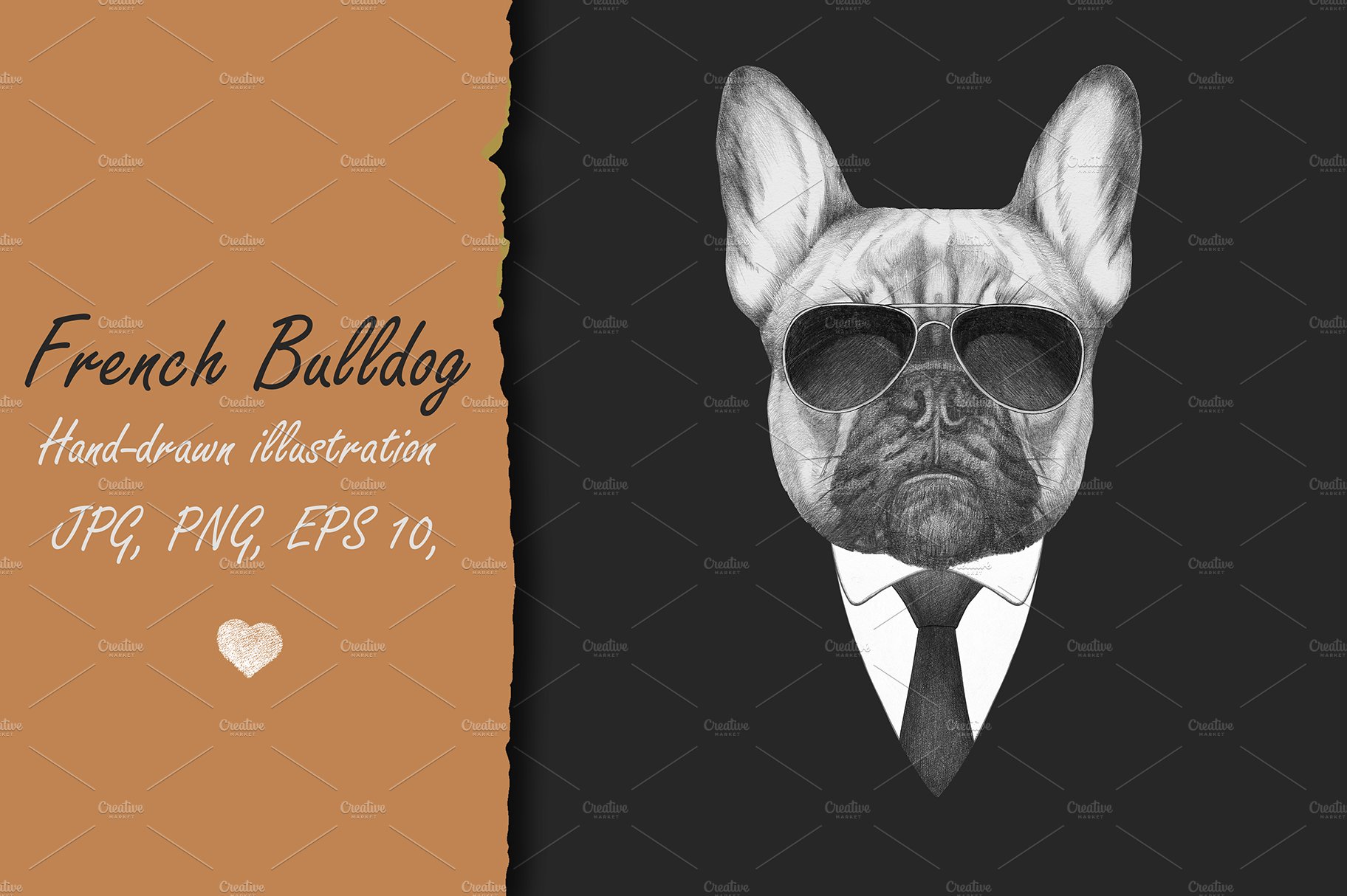 French Bulldog in Suit / Decor cover image.