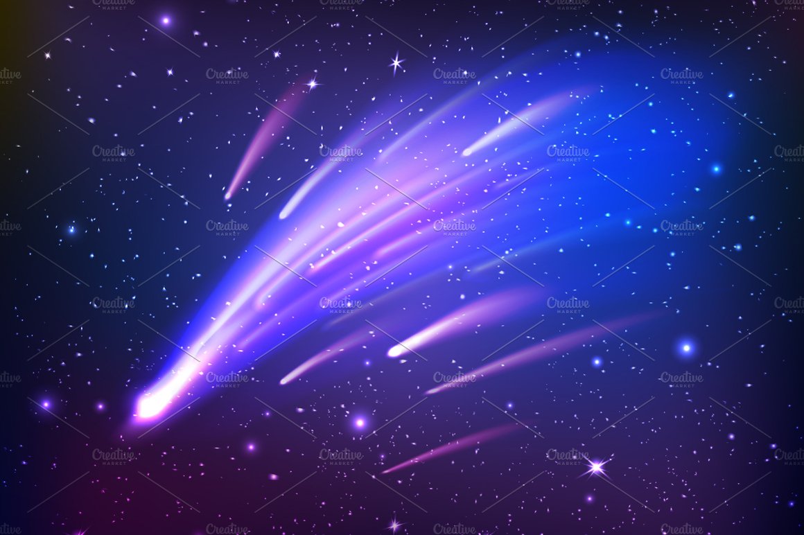 Realistic Comets Set preview image.