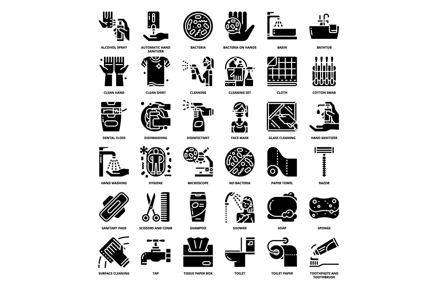 Black and white image of various types of appliances.