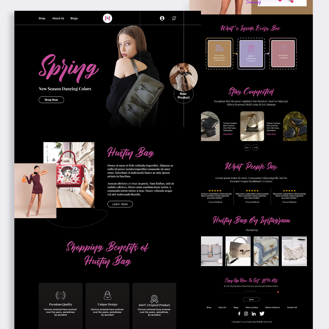 Ecommerce Website PSD & XD Templates preview image.