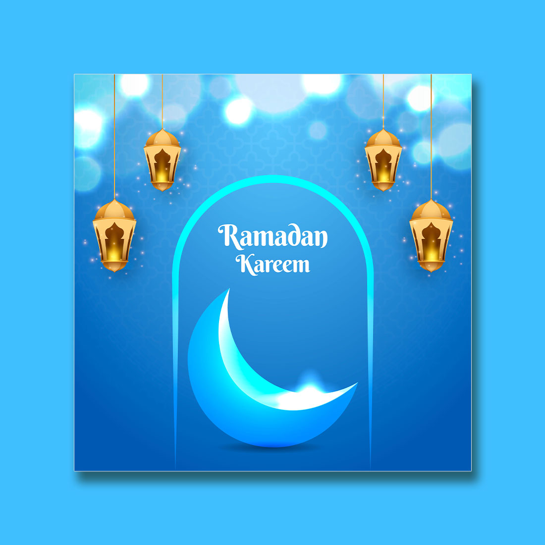 Ramadan Kareem traditional Islamic festival religious social media banner preview image.