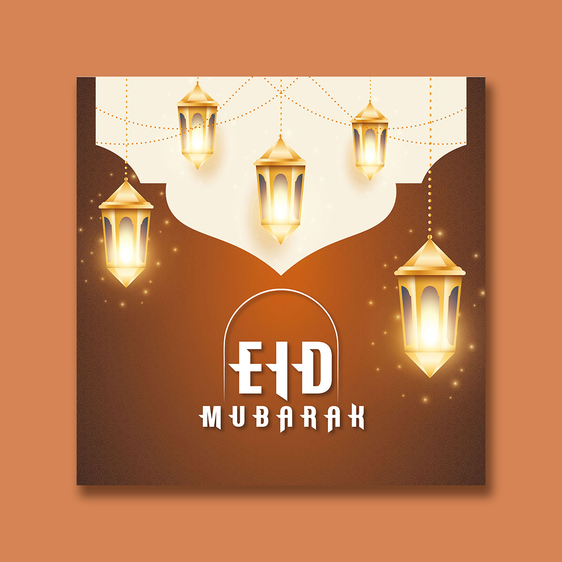 Eid Mubarak Greeting Card preview image.
