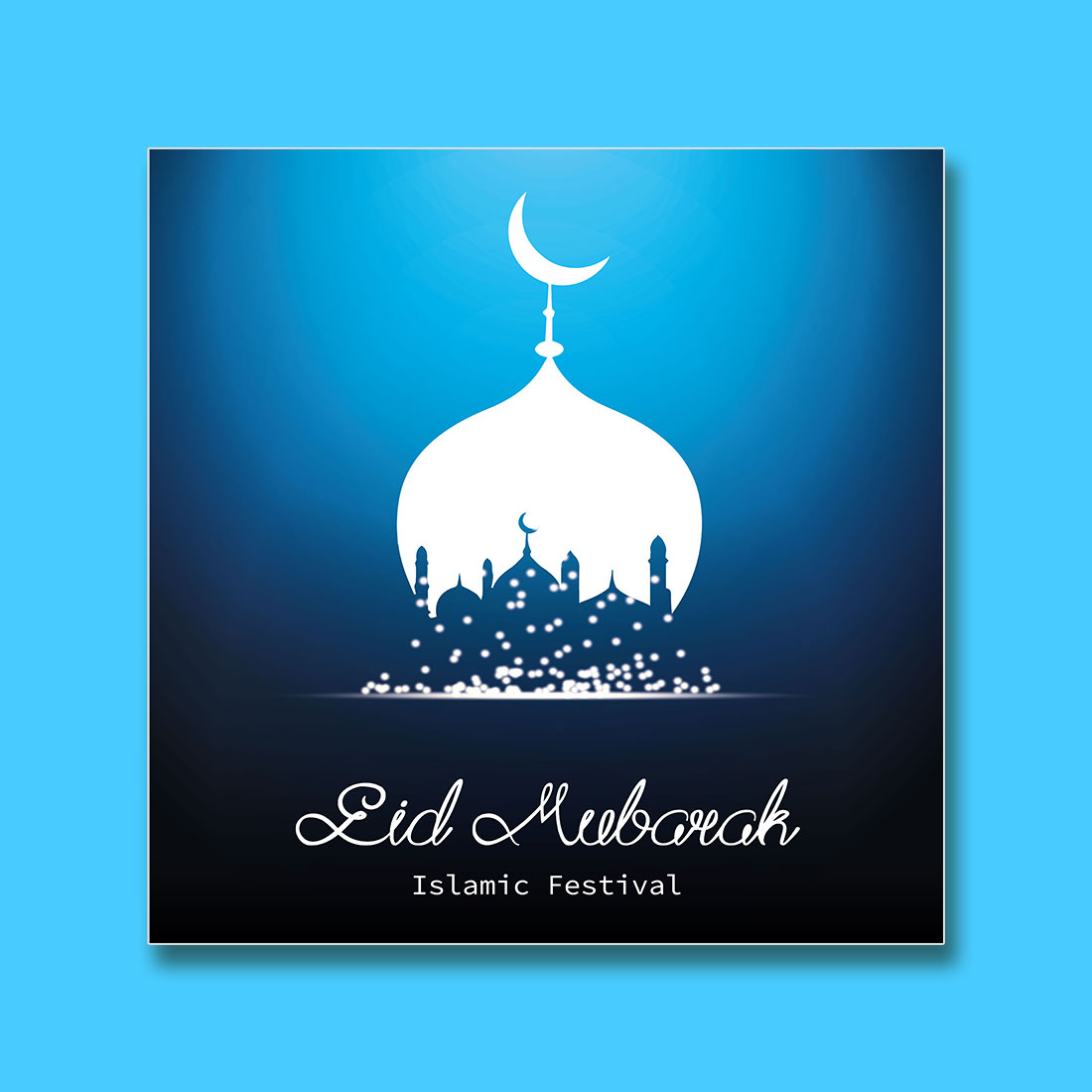 Eid Mubarak and eid ul-fitr social media banner template preview image.