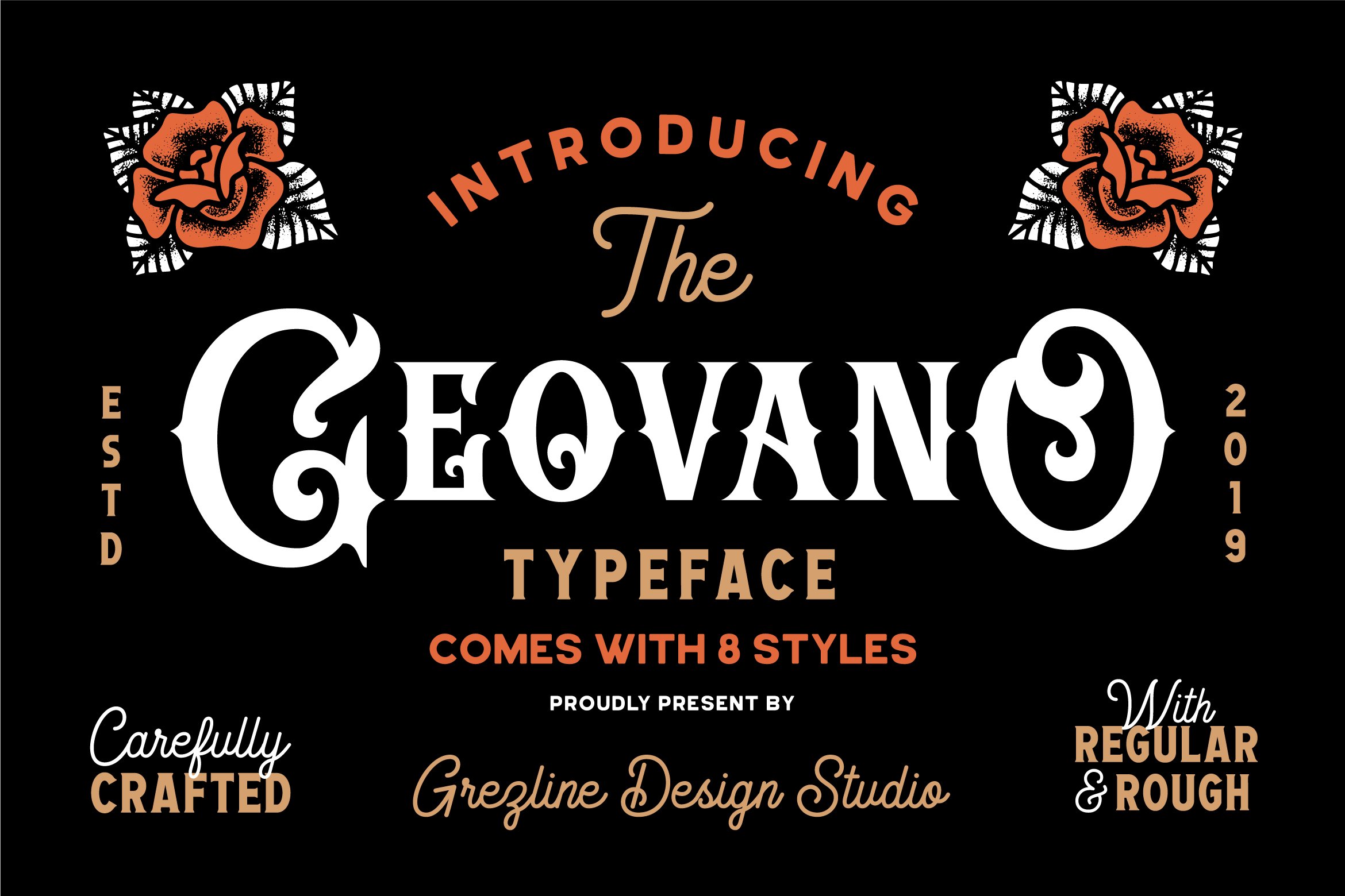 Geovano - Vintage Font Family cover image.