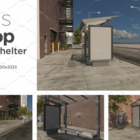 Bus Stop Bus Shelter Mockup Vol-21 cover image.