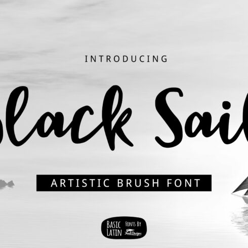 Black Sail Brush Font cover image.