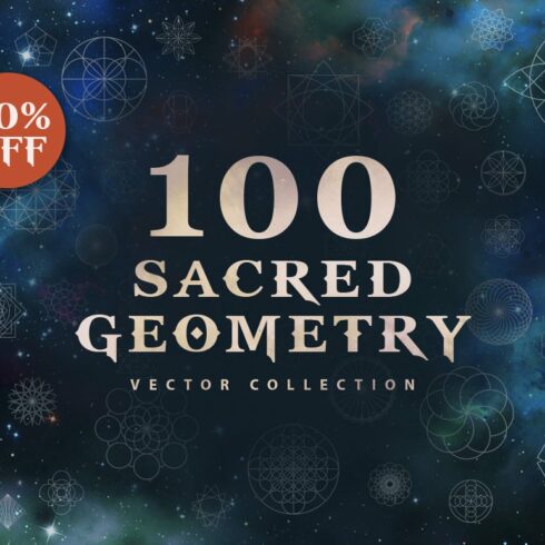 100 Sacred Geometry Vectors cover image.