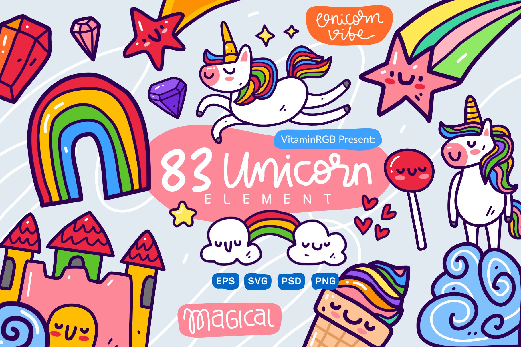 Unicorn Doodle Pack cover image.