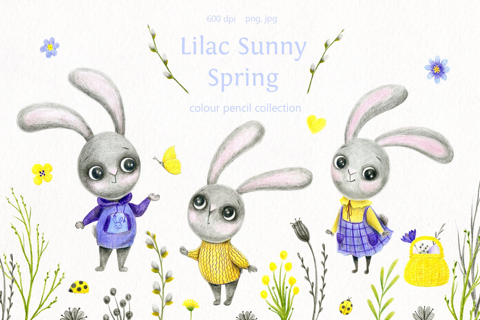 Lilac Sunny Spring -color pencil set cover image.