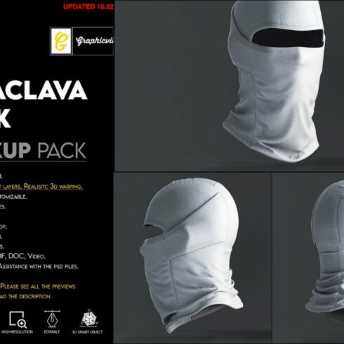 Balaclava Mask Mockup cover image.