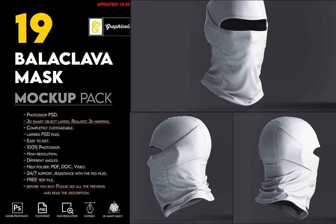 Balaclava Mask Mockup cover image.