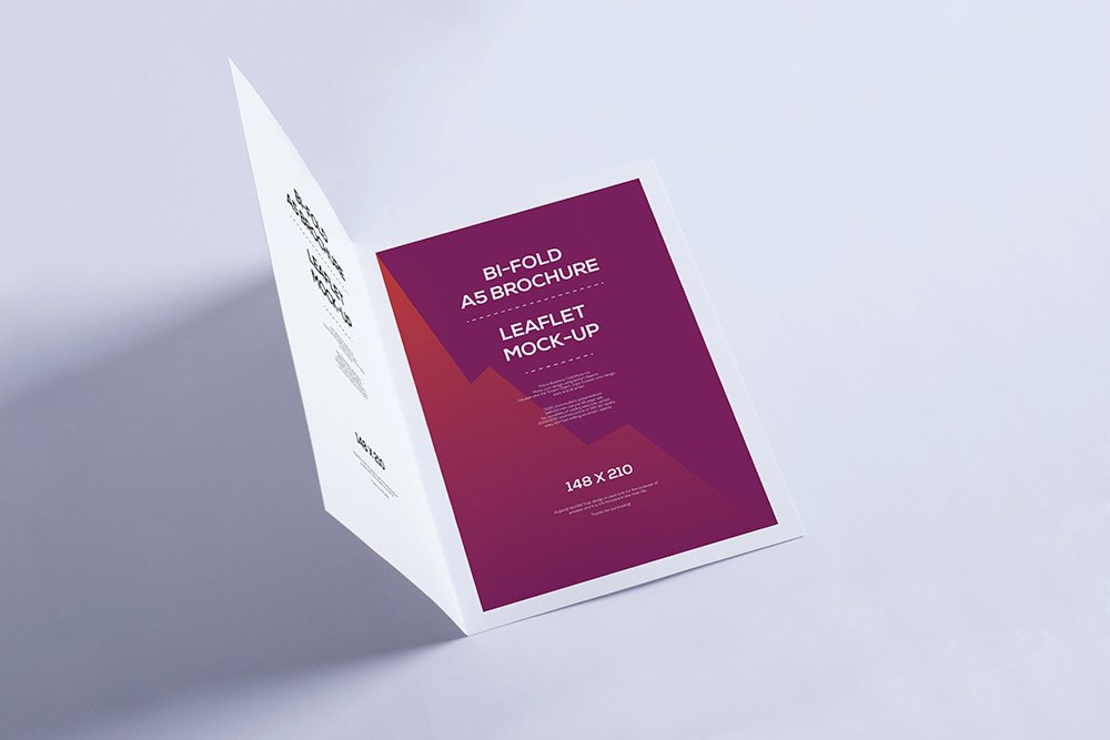 Bi-Fold Brochure Mock-Up preview image.