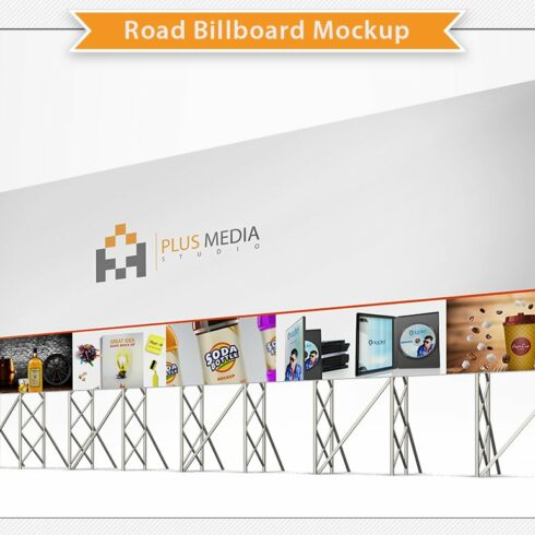 Road Billboard Mockup cover image.