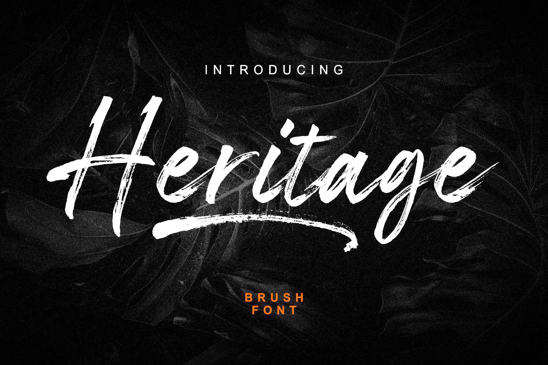 Heritage Brush Font cover image.