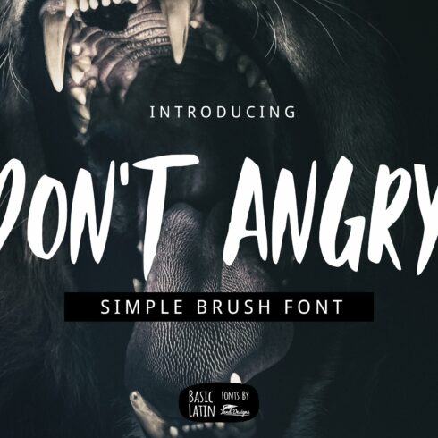Don't Angry Font cover image.