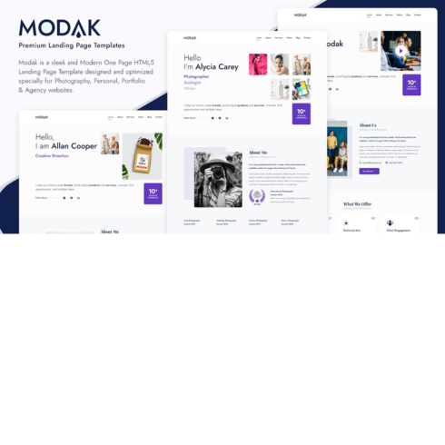 Modak Personal Portfolio HTML Template cover image.