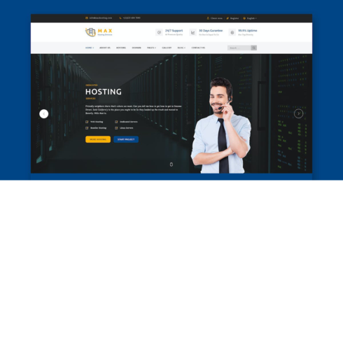 Domain Hosting Website Template cover image.