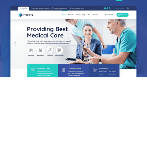 Medcity Medical Healthcare HTML5 Template cover image.