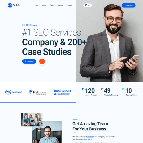 SEO & Digital Marketing Agency HTML Template cover image.