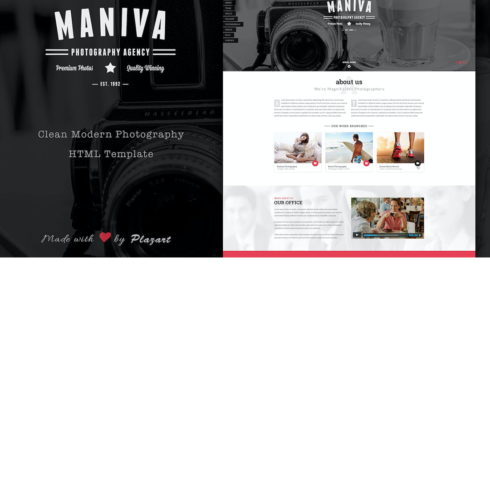 Photography Website HTML Template cover image.