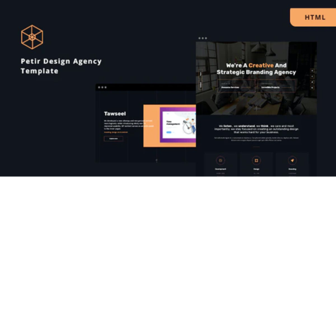 Petir Digital Agency Website Template cover image.