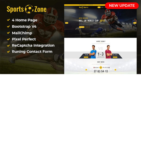 SportsZone - Sports Website Template cover image.