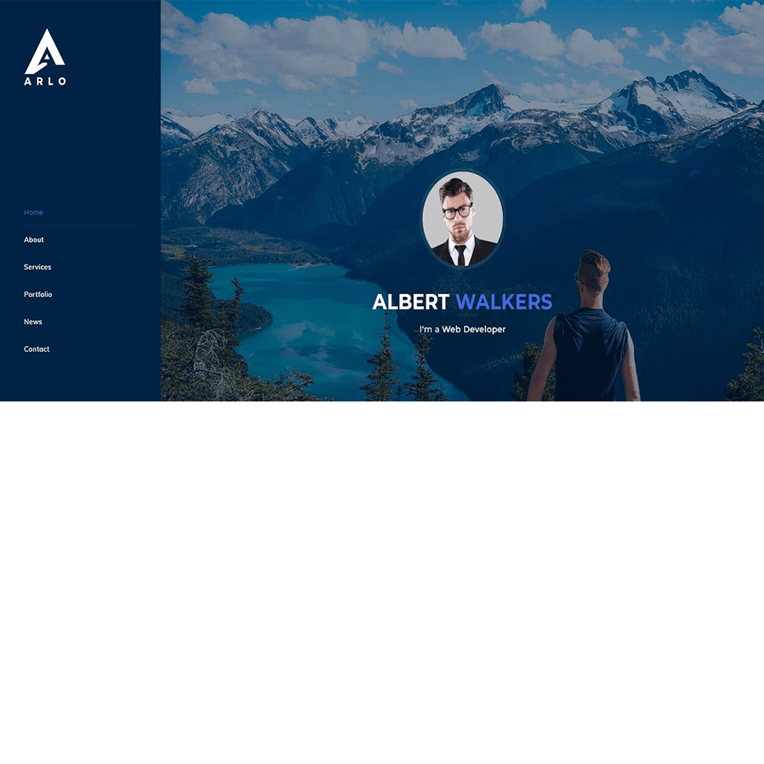 Free Arlo Portfolio Website Theme cover image.