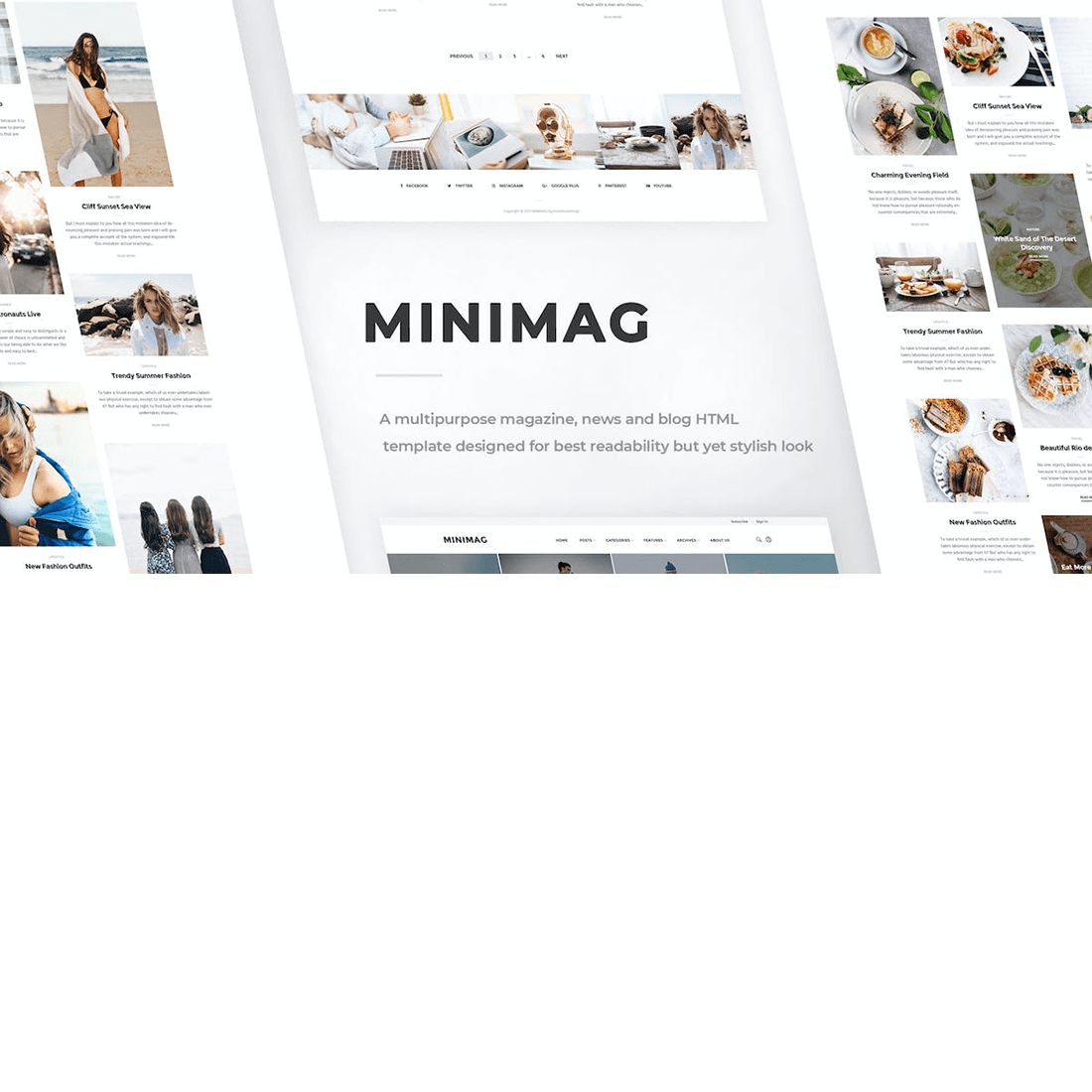 Minimag Blog Website HTML Template cover image.