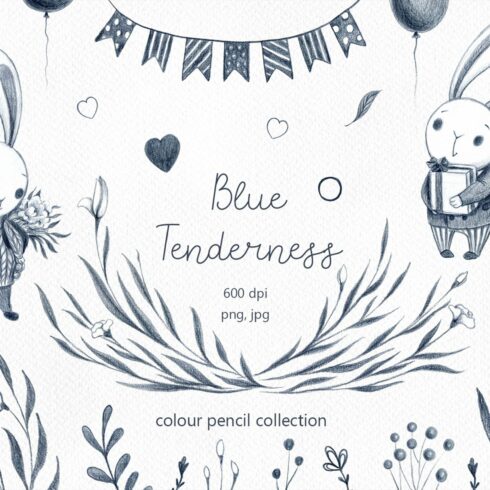 Blue Tenderness - color pencil set cover image.