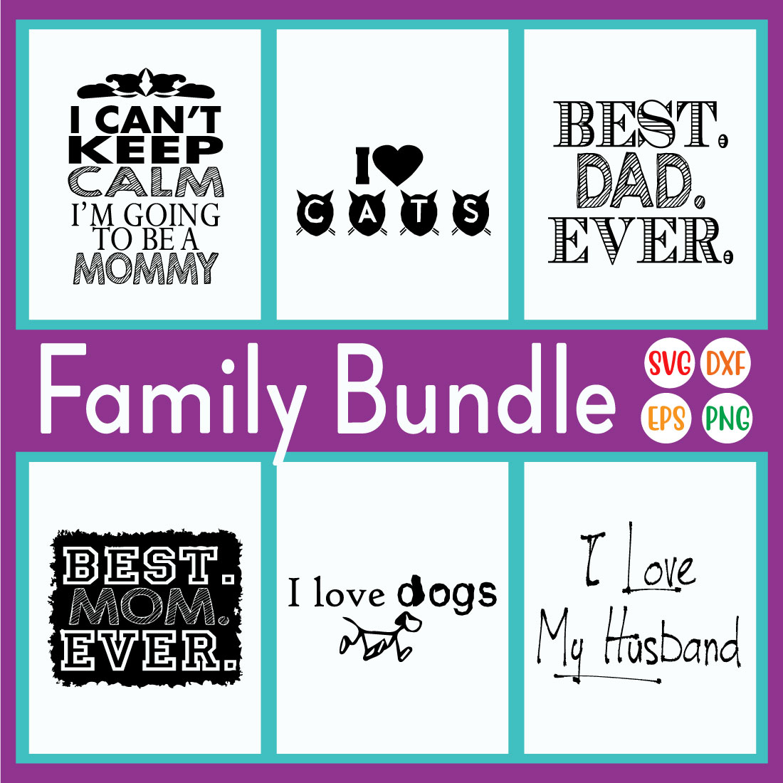 Awesome Family Designs Bundle Vol28 preview image.