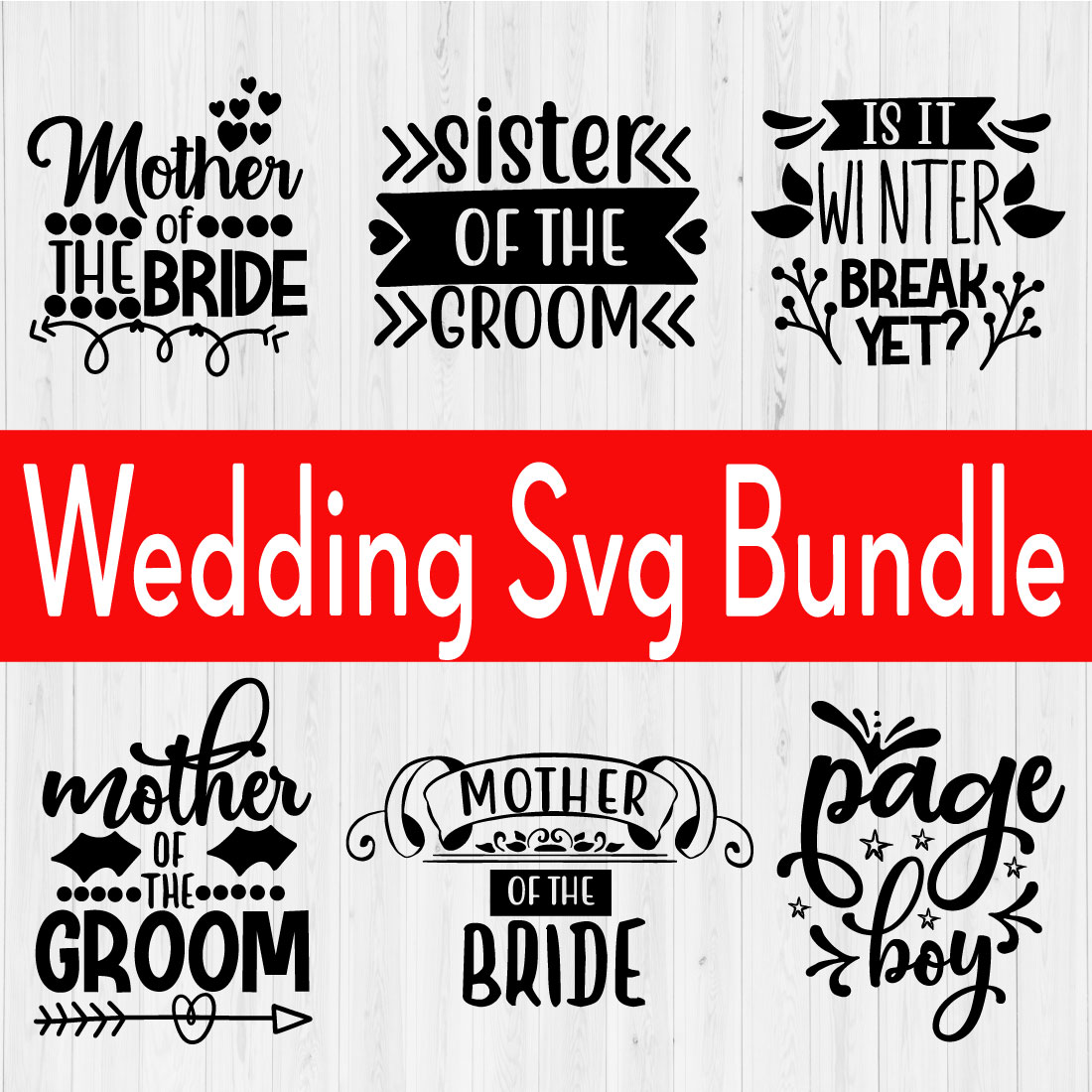 Wedding T-shirt Designs Bundle Vol13 preview image.