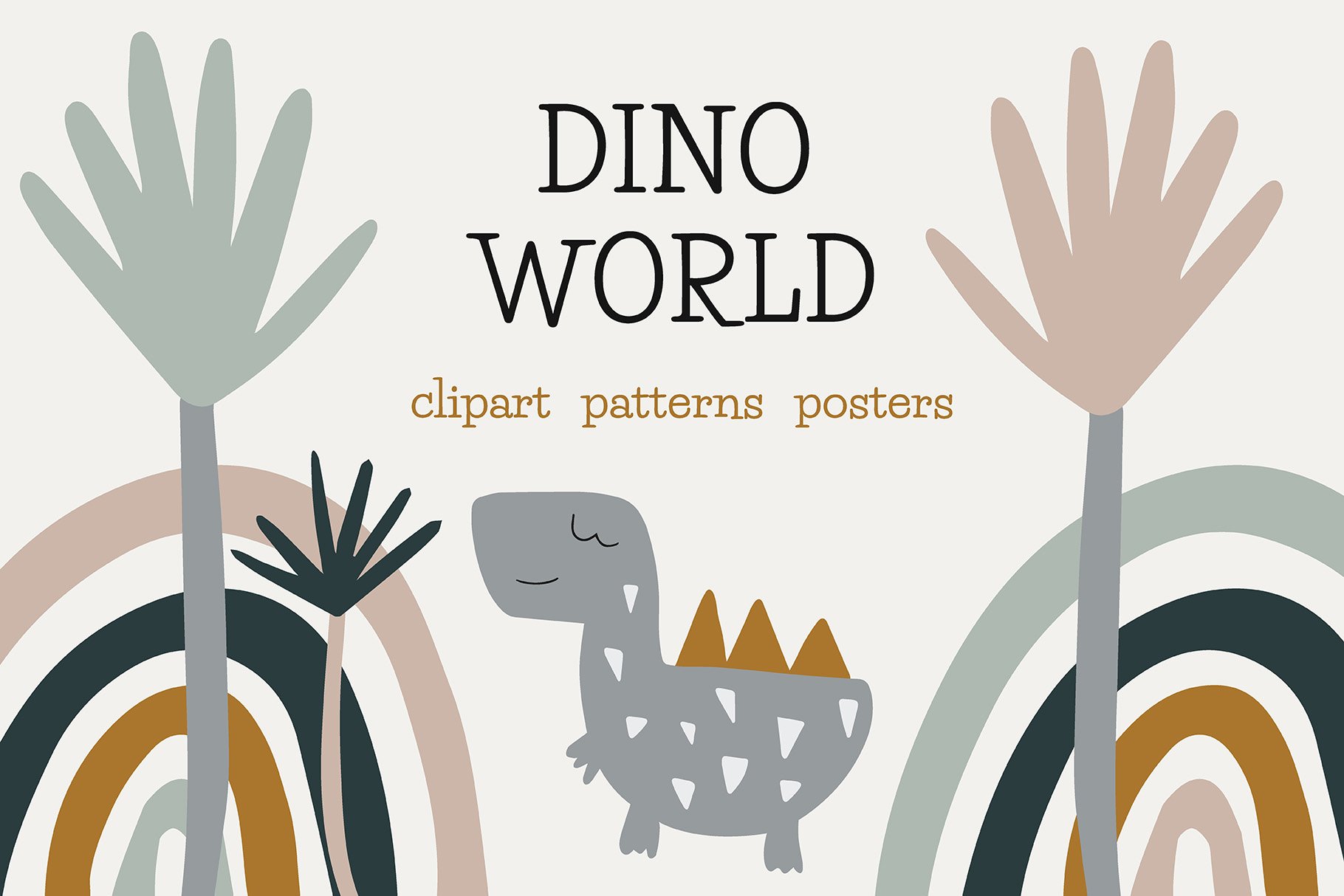 Dino world! Patterns and arts cover image.