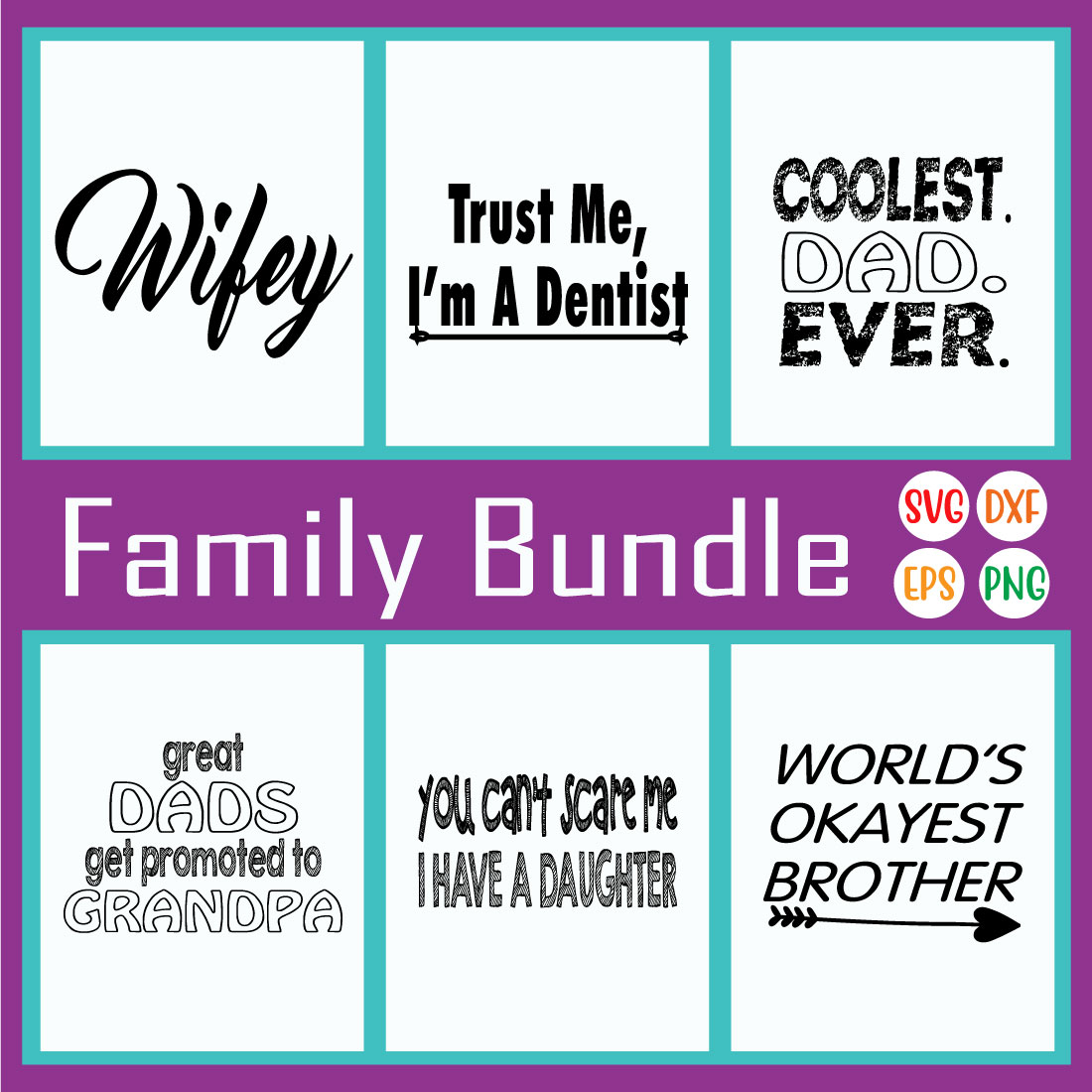 Family Svg Designs Bundle Vol12 preview image.