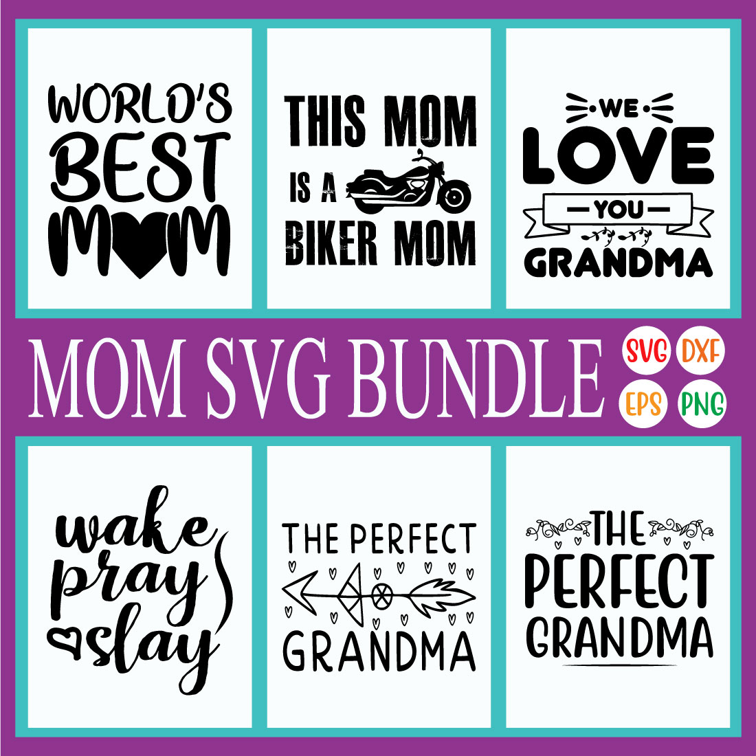 Mom Svg Quote Designs Vol36 cover image.