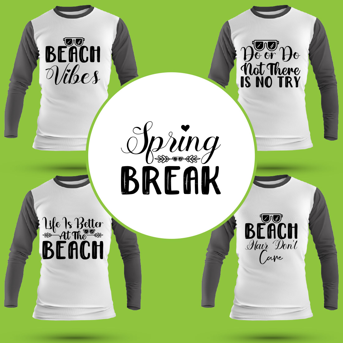 Beach T Shirt Designs Bundle cover image.