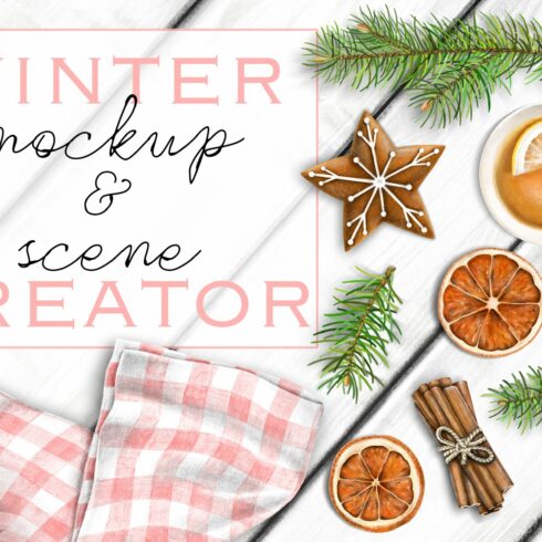 Cozy Winter MockUp & Scene Creator cover image.