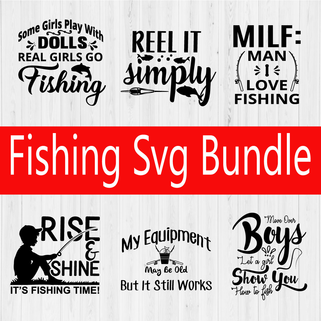 Fishing Svg Bundle Vol12 cover image.