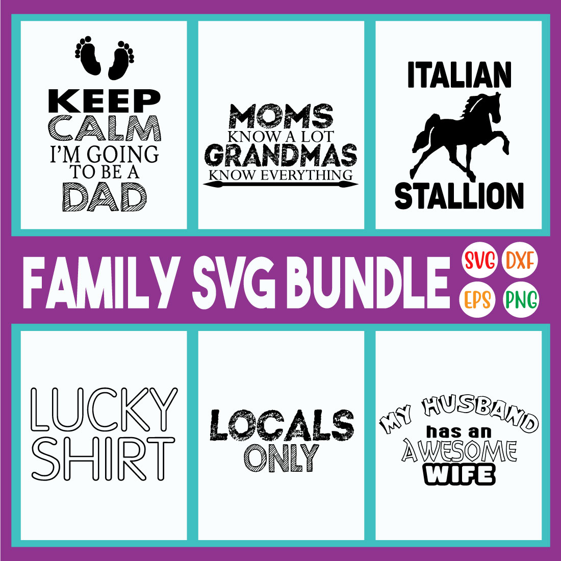 Family Svg T-shirt Designs Vol14 preview image.