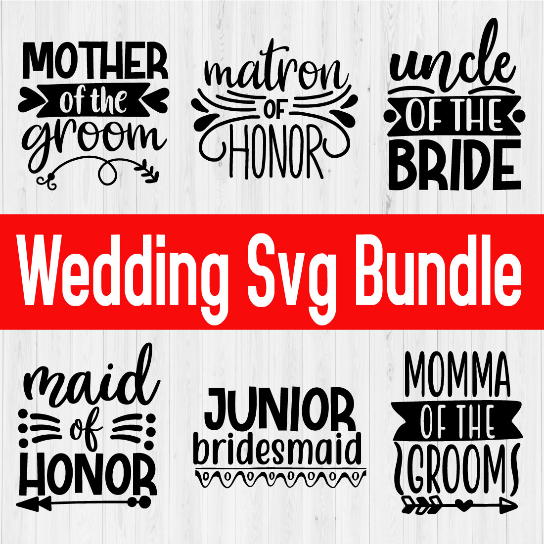 Wedding Svg Typography Designs Vol10 preview image.
