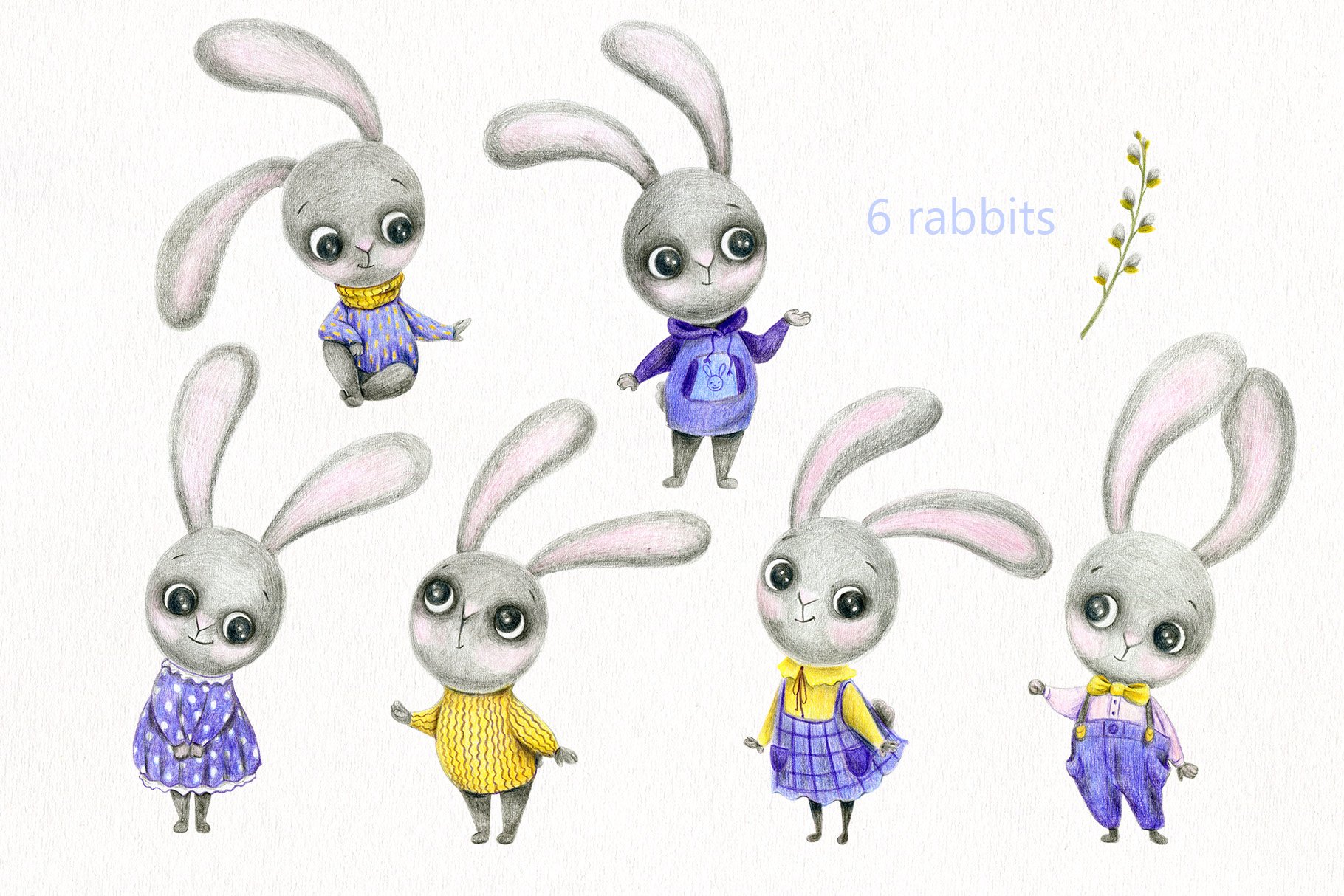 Lilac Sunny Spring -color pencil set preview image.