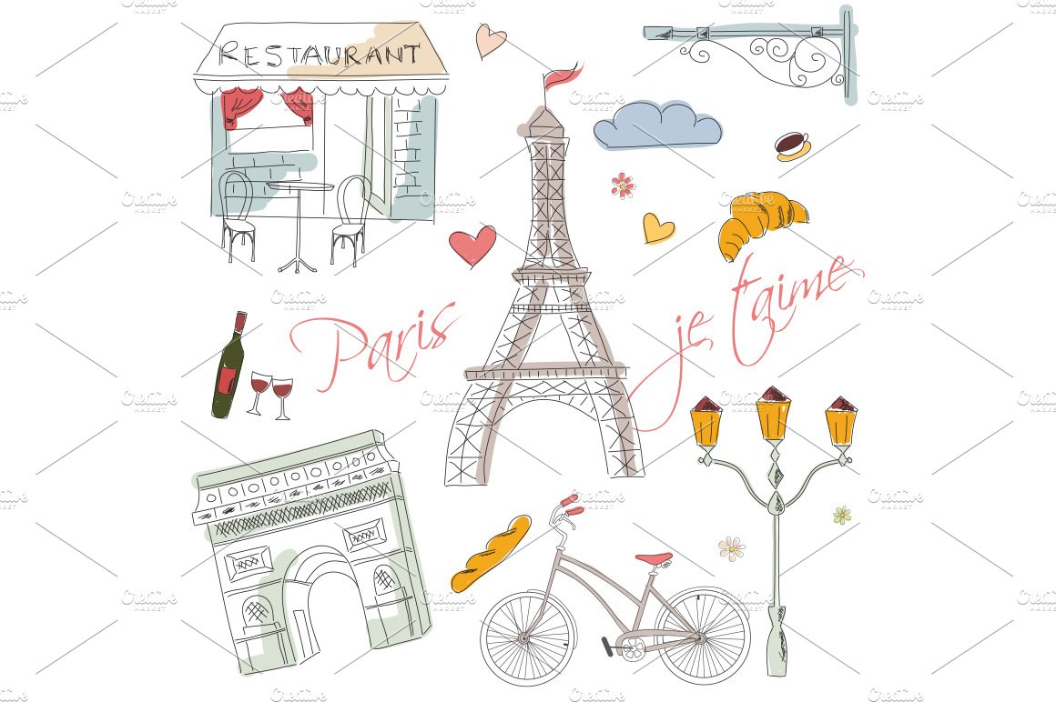 Paris Postcard Hand Drawn cover image.