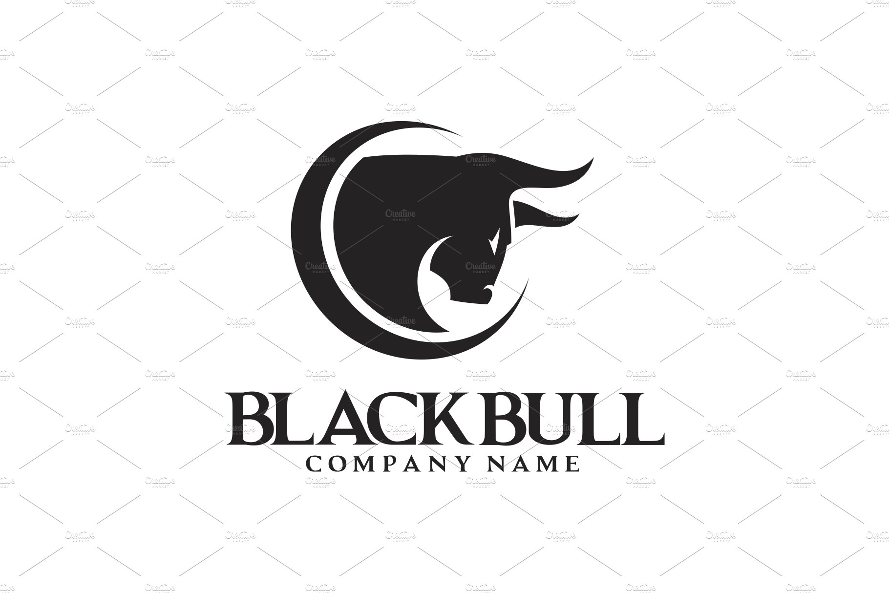 Black Bull Logo preview image.