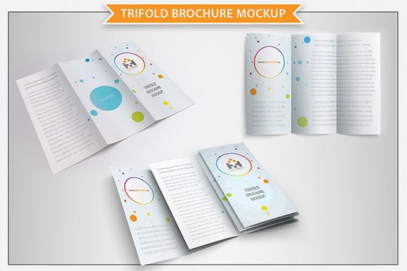 Trifold Brochure Mockup preview image.
