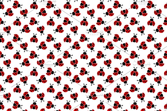Ladybug - pattern and digital paper preview image.