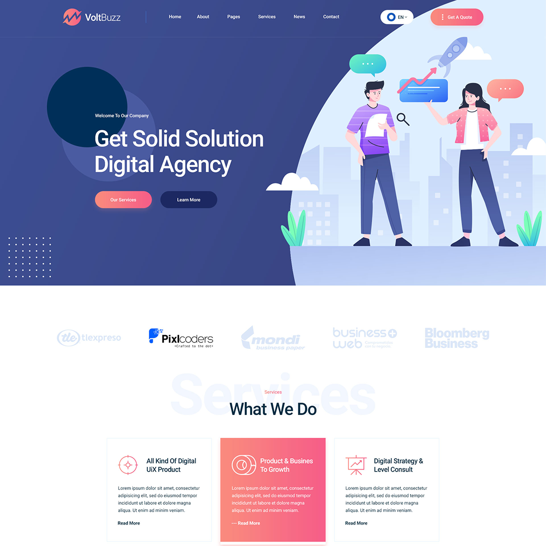 SEO & Digital Marketing Agency HTML Template preview image.