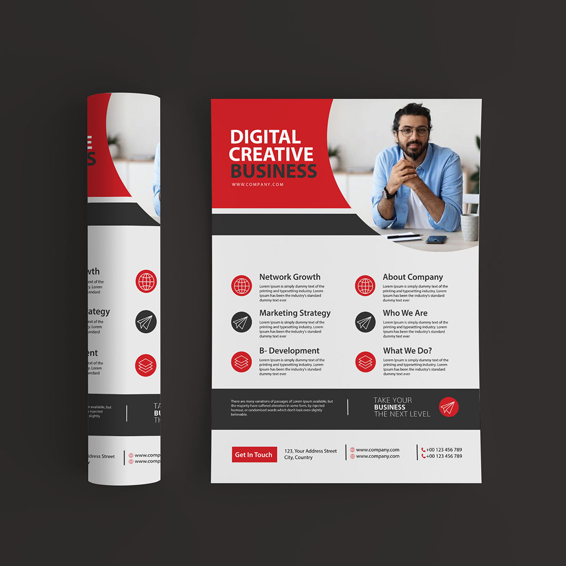 Corporate Flyer Template preview image.